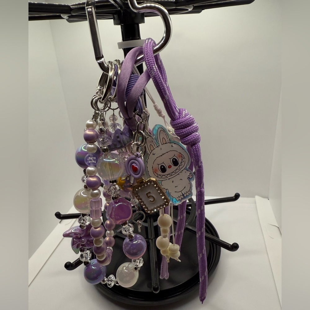 Cute Purple La Bu Handbag/Phone Charm